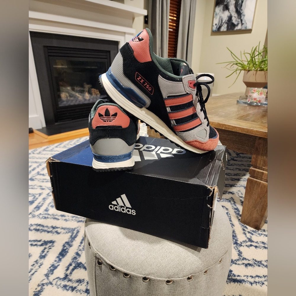 Adidas Originals Men's ZX 750 'Black Wonder Red' Sneakers